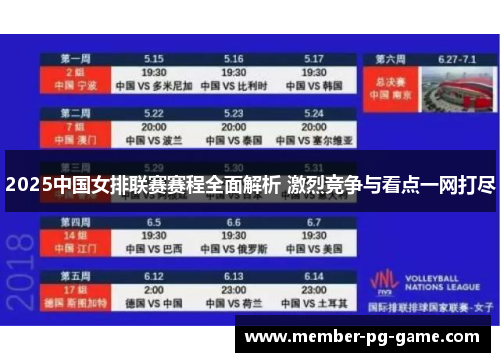 2025中国女排联赛赛程全面解析 激烈竞争与看点一网打尽