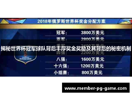 揭秘世界杯冠军球队背后丰厚奖金奖励及其背后的秘密机制