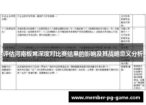 评估河南板凳深度对比赛结果的影响及其战略意义分析